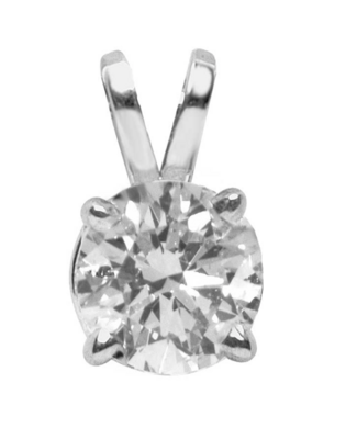 JOY diamond pendant, made of 14 ct. white gold and custom sized TW/SI diamond
