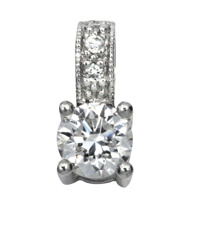 POLAR diamond pendant, made of 14 ct. white gold, 0,27 ct. TW/SI diamonds, (center diamond TW/SI 0,25 ct.)