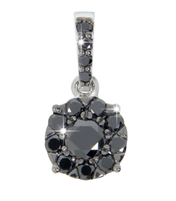 ZELDA pendant, made of 14 ct. white gold and 0,42 ct. black diamonds