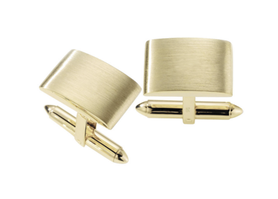 MISTER cufflinks, made of 14 ct. yellow gold. 17.5 mm.