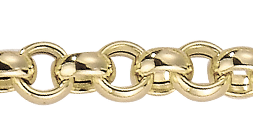 ROLO bracelet, made of 14 ct. yellow gold 10,0 mm. 21 cm.​