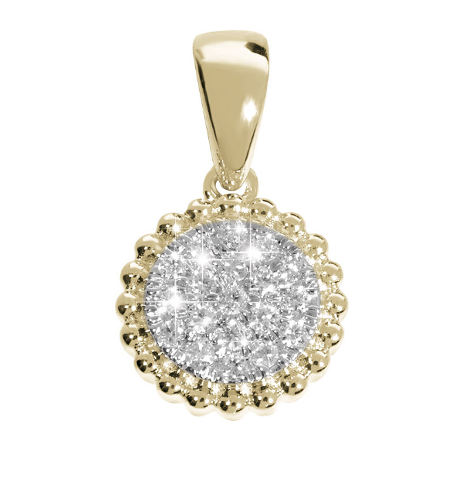 SIRIUS diamond pendant, made of 14 ct. yellow gold and 0,10 ct. W/SI diamonds