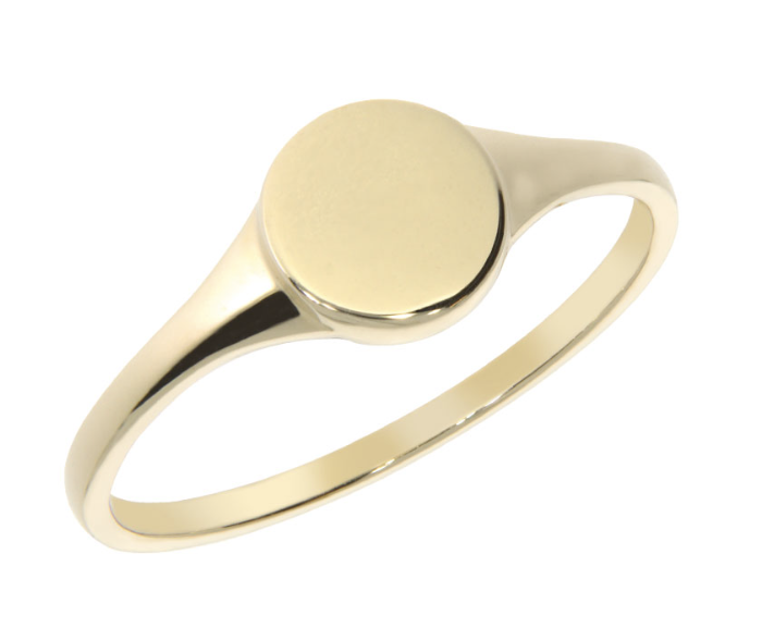 AURA signet ring, made of yellow gold