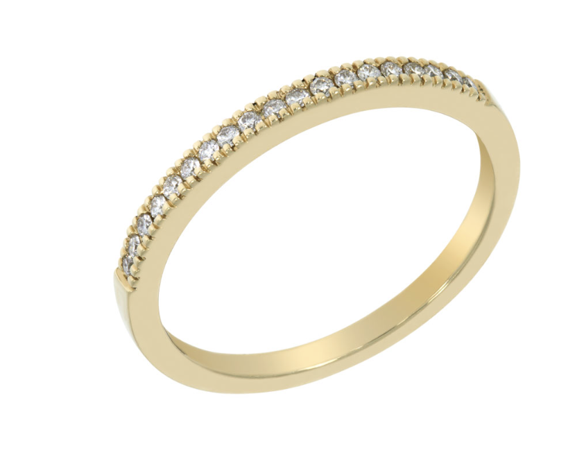 SUBLIME diamond ring, made of 14 ct. yellow gold  and 0,13 ct. TW/SI diamonds