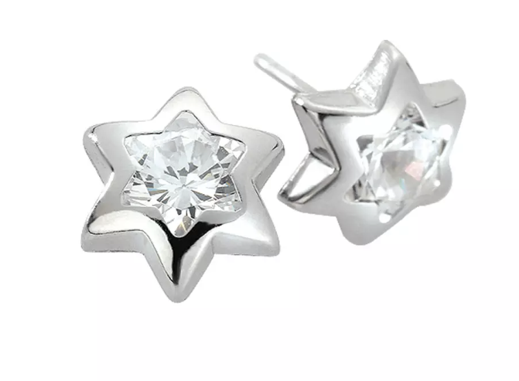 BIANCA earrings, made of 14 ct. white gold and cubic zirconia