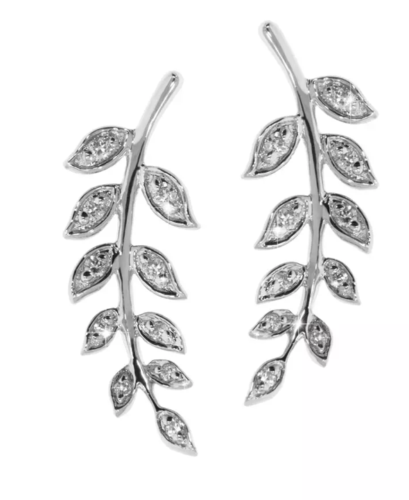 EDEN diamond earrings, made of 14 ct. white gold and 0,08 ct. W/SI diamonds​
