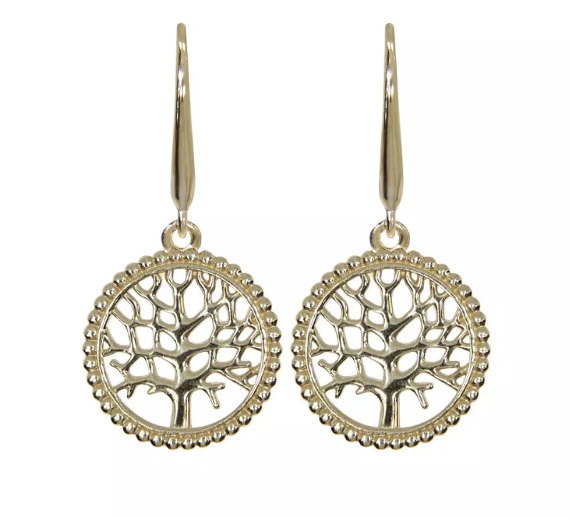 EVE - the tree of life earrings, made of 14 ct. yellow gold
