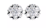 FLORA diamond earrings, made of 14 ct. white gold and 0,20 ct. TW/SI diamonds