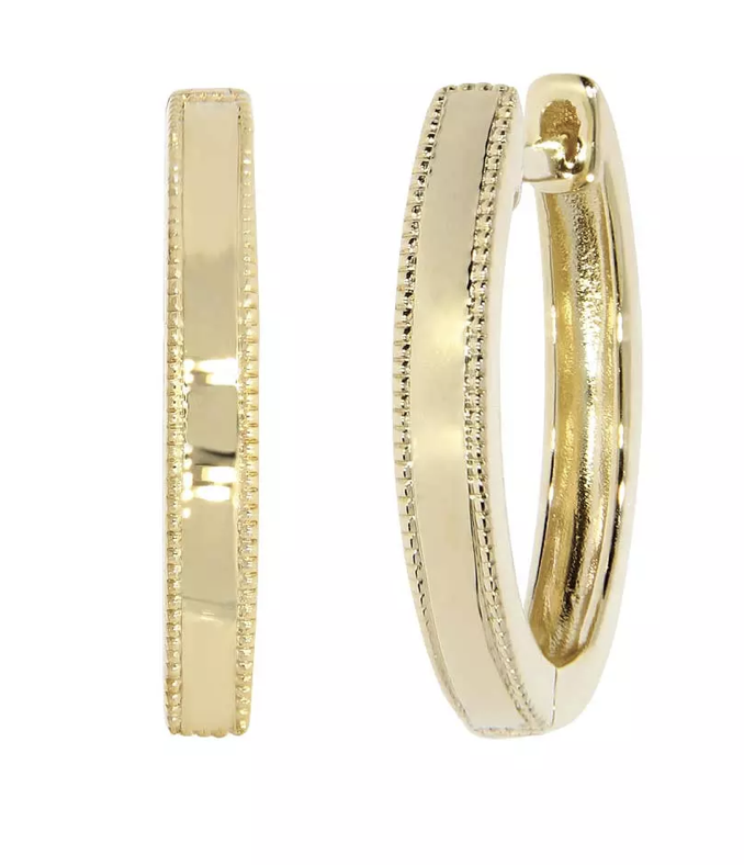 MARILYN plain earrings, made of 14 ct. yellow gold