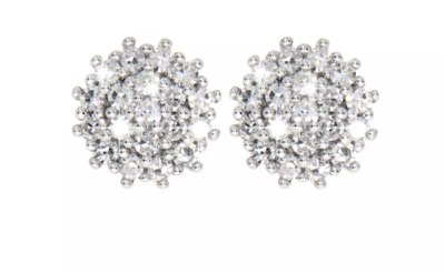 SUNNY diamond earrings, made of 14 ct. white gold and 0,13 ct. TW/SI diamonds​