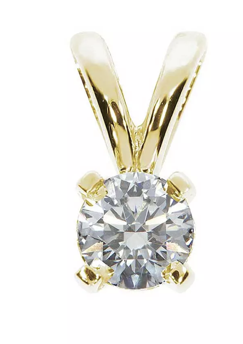 ENJOY diamond pendant, made of 14 ct. yellow gold and 0,20 ct. TW/SI diamond