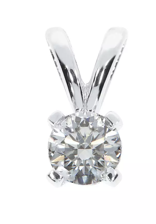 ENJOY diamond pendant, made of 14 ct. white gold and 0,10 ct. TW/SI diamond