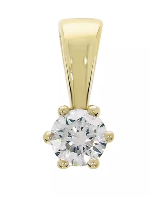 GRACE diamond pendant, made of 14 ct. yellow gold and 0,10 ct. TW/SI diamond