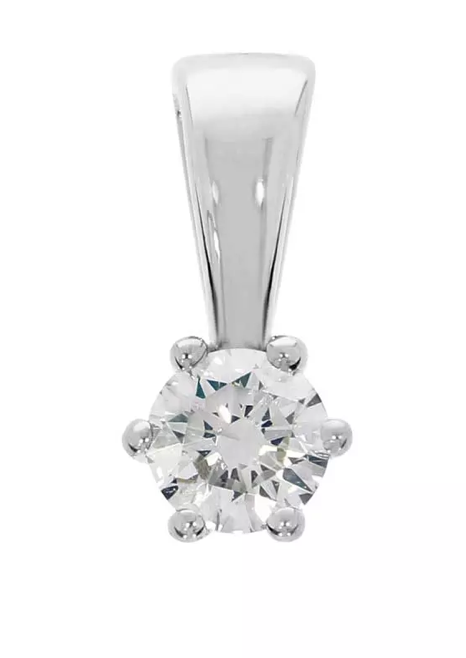 GRACE diamond pendant, made of 14 ct. white gold and 0,10 ct. TW/SI diamond