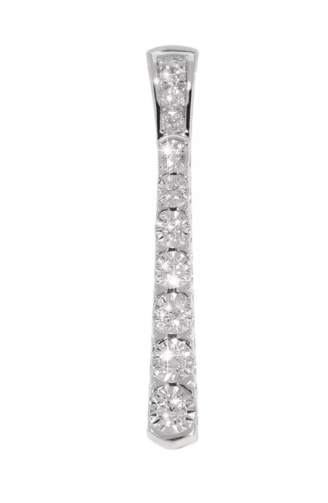 KATANA diamond pendant, made of 14 ct. white gold and 0,06 ct. TW/SI diamonds
