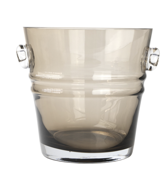 The bucket, vase / hurricane lamp, earth brown 16 cm