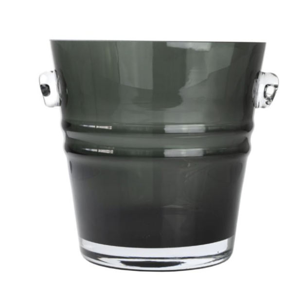 The bucket, vase / hurricane lamp, soft gray 16 cm