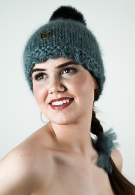 INGRID lue / beanie sea green exclusive collection.