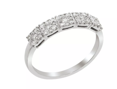 ANASTASIA diamond ring, made of 14 ct. white gold and 0,50 ct. TW/SI 0.50 diamonds