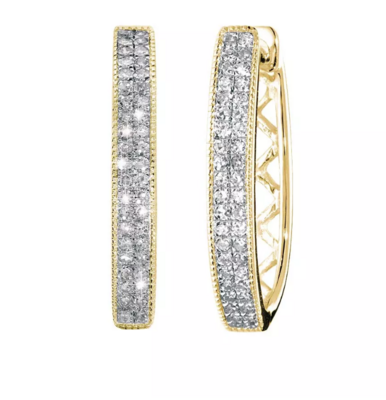 IRENE diamond earrings, made of 14 ct. yellow gold and 0,25 ct. TW/SI diamonds