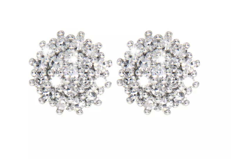 SUNNY diamond earrings, made of 14 ct. yellow gold and 0,13 ct. TW/SI diamonds