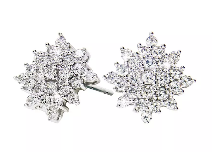 STARDUST diamond earrings, made of 14 ct. white gold and 0,40 ct. TW/SI diamonds