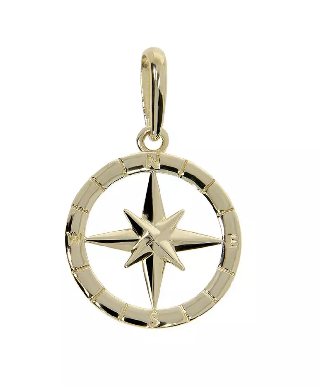 ASTRA pendant, made of 14 ct. yellow gold. 19 x 11,6 mm.