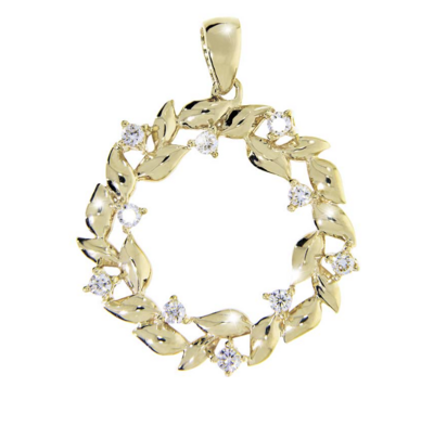 DAVINA diamond pendant, made of 14 ct. yellow gold and 0,20 ct. TW/SI diamonds