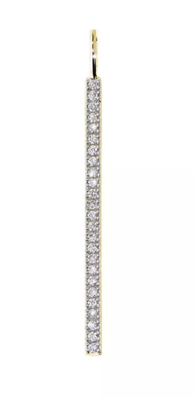 MAGIC diamond pendant, made of 14 ct. yellow gold and 0,15 ct. TW/SI diamonds. 37 mm