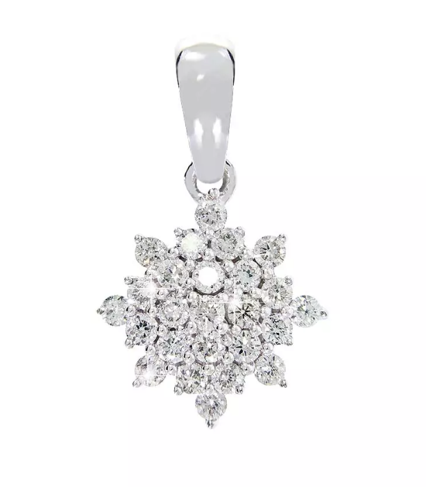 STARDUST diamond pendant, made of 14 ct. white gold and 0,30 ct. TW/SI diamonds