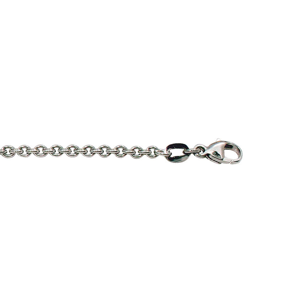 ROLO necklace, made of 14 ct. white gold 1,5 mm. 50 cm​.