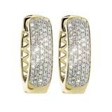 GWEN diamond earrings, made of 14 ct. yellow gold and 0,40 ct. TW/SI diamonds