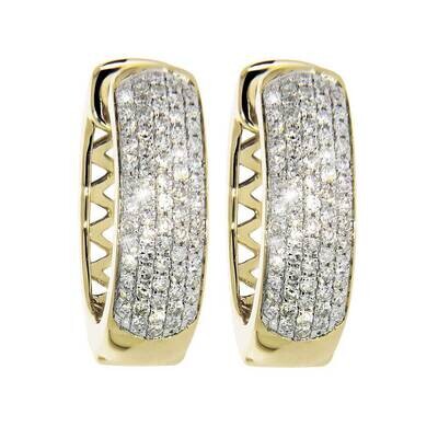 GWEN diamond earrings, made of 14 ct. yellow gold and 0,40 ct. TW/SI diamonds