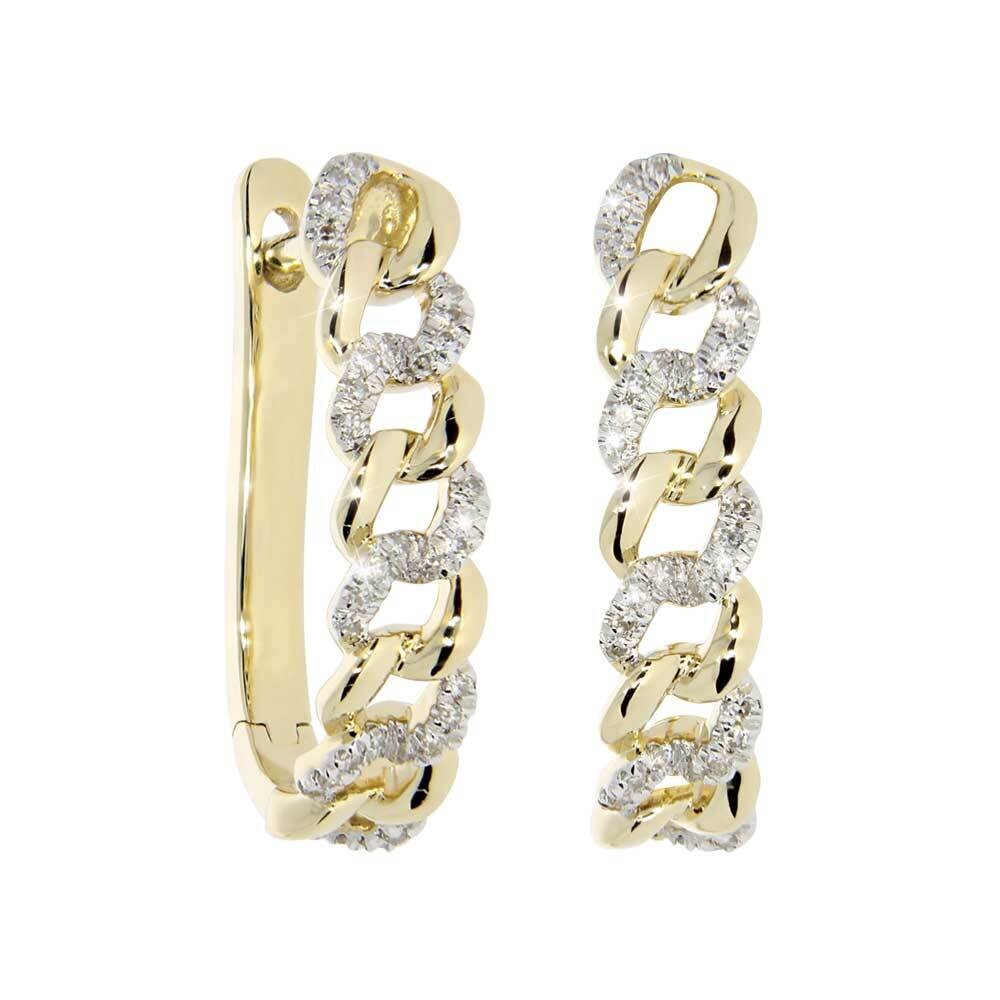 MONTANA diamond earrings, made of 14 ct. yellow gold and 0,15 ct. TW/SI diamonds