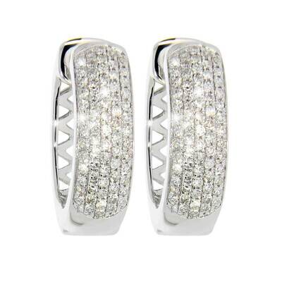 GWEN diamond earrings, made of 14 ct. white gold and 0,40 ct. TW/SI diamonds