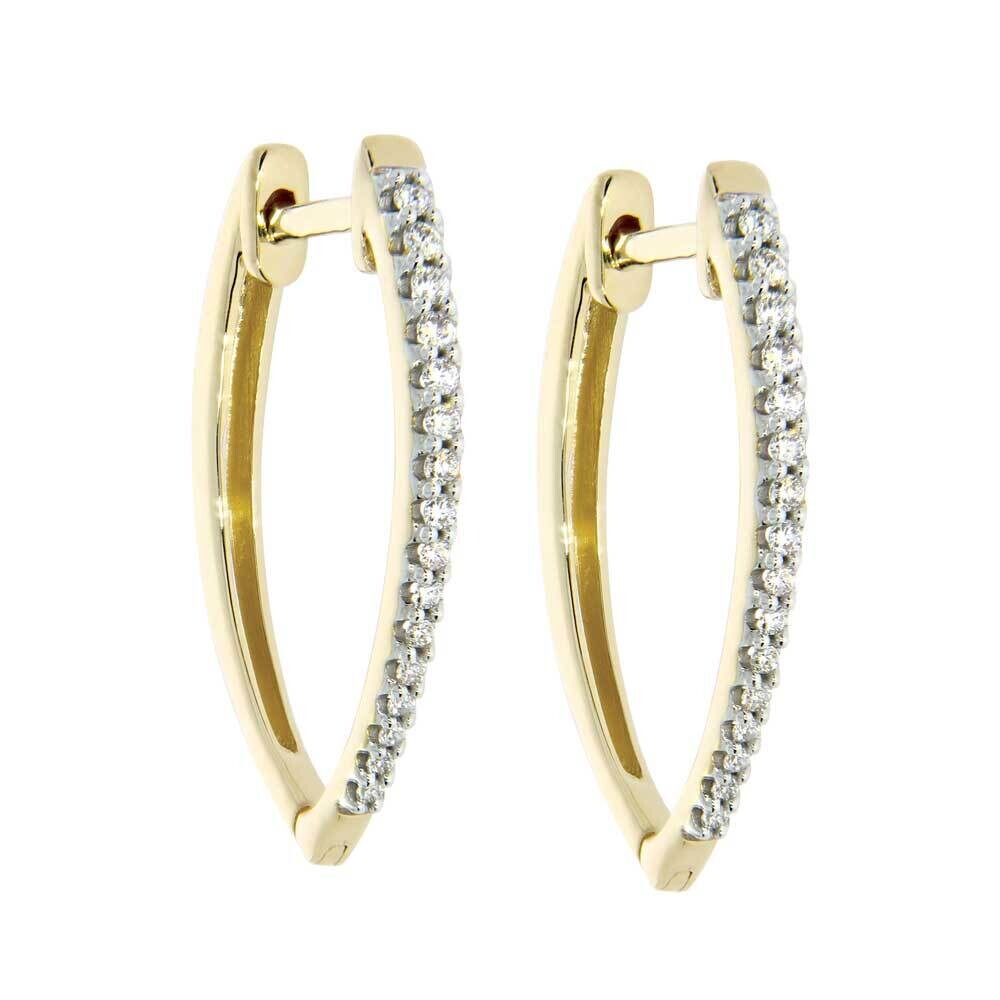 MIRANDA diamond earrings, made of 14 ct. yellow gold and 0,15 ct. TW/SI diamonds