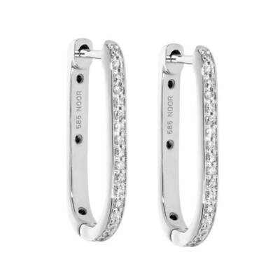 HAVANA diamond earrings, made of 14 ct. white gold and 0,20 ct. TW/SI diamonds