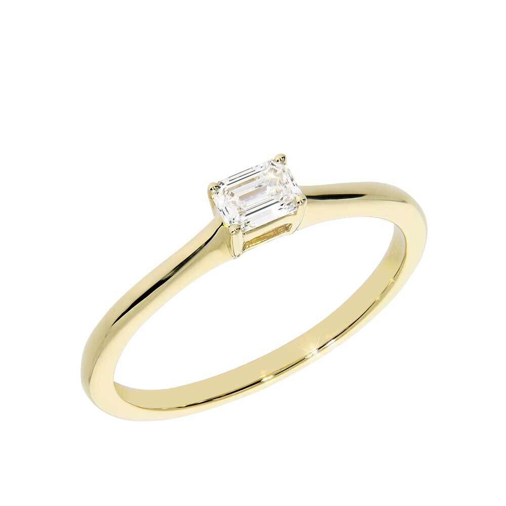 DAKOTA diamond ring, made of 14 ct. yellow gold and 0,25 ct. TW/SI diamond