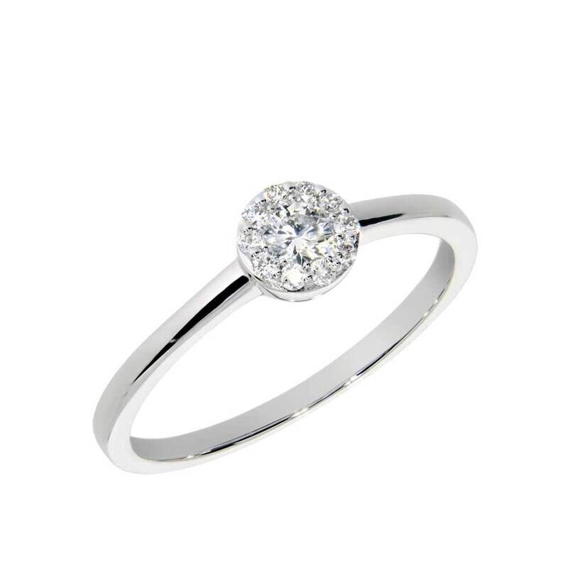 SIERRA diamond ring, made of 14 ct. white gold and 0,25 ct. TW/SI diamonds ​