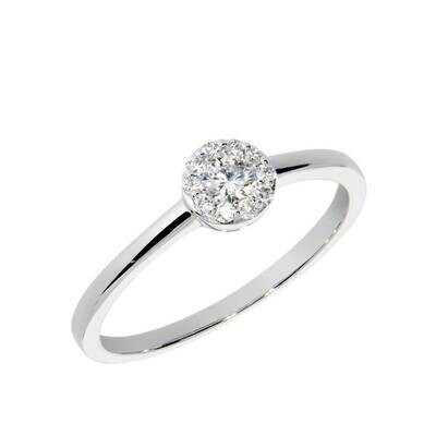 SIERRA diamond ring, made of 14 ct. white gold and 0,25 ct. TW/SI diamonds ​