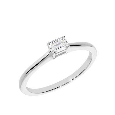 DAKOTA diamond ring made of 14 ct. white gold and 0,25 ct. TW/SI diamond