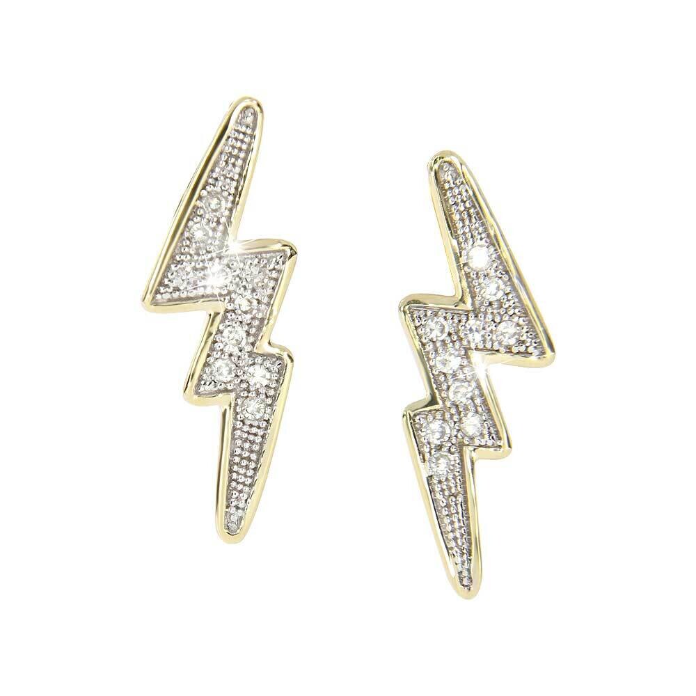 ENERGY earrings, made of 14 ct. yellow gold and 0,05 ct. TW/SI diamonds