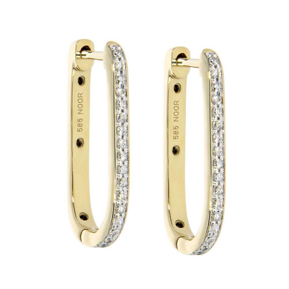 HAVANA diamond earrings, made of 14 ct. yellow gold and 0,20 ct. TW/SI diamonds