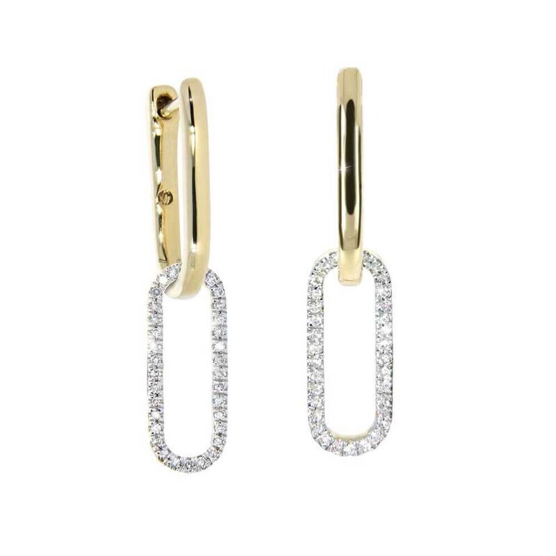 MIRAVAR diamond earrings, made of 14 ct. yellow gold and 0,15 ct. TW/SI diamonds