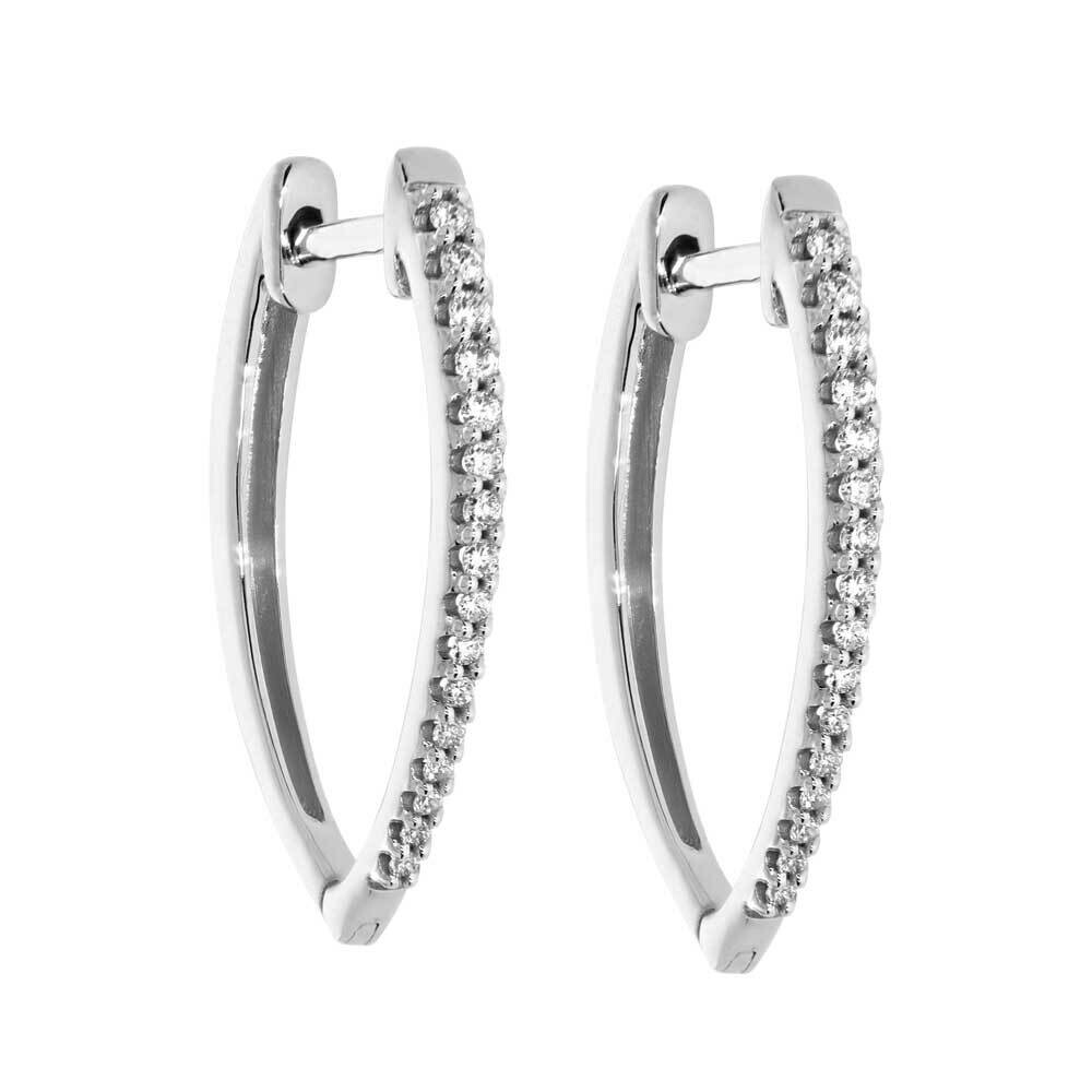 MIRANDA diamond earrings, made of 14 ct. white gold and 0,15 ct. TW/SI diamonds