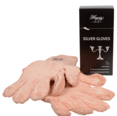 HAGERTY SILVER GLOVES (pair) 250 x 130 mm.
Impregnated cleaning gloves for silver and silver-plated items.