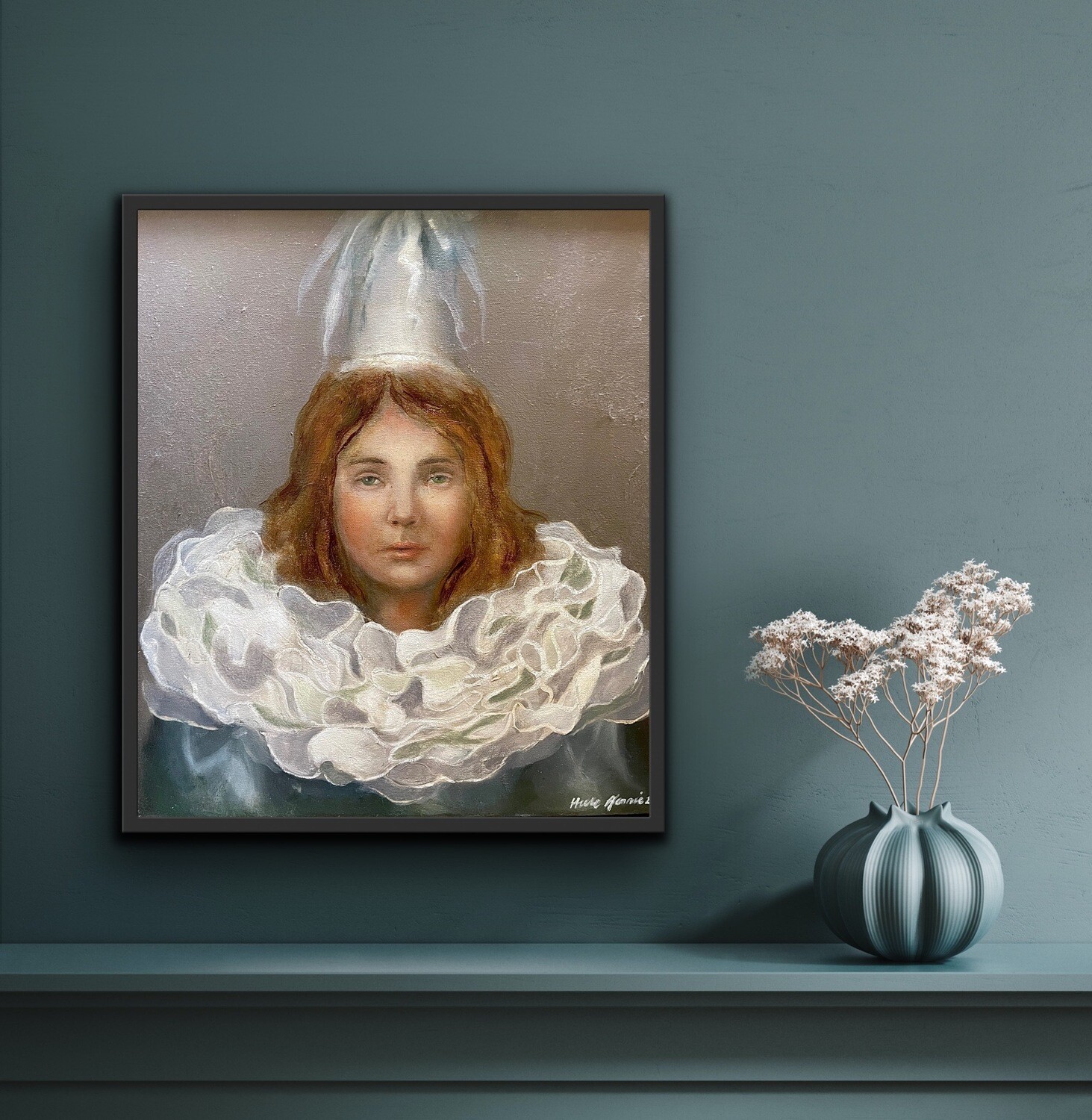 Clown girl, 50 X 50 cm