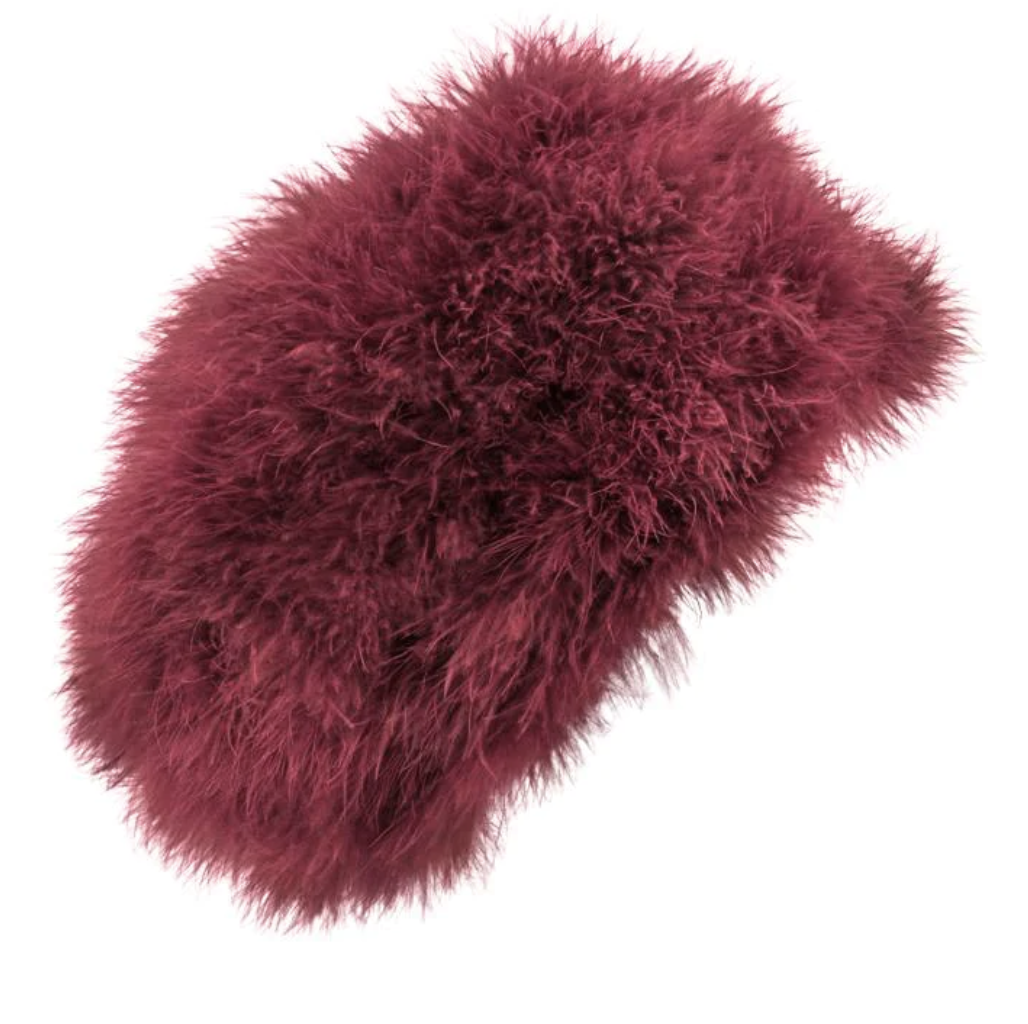 TACCHINO burgundy feather hat