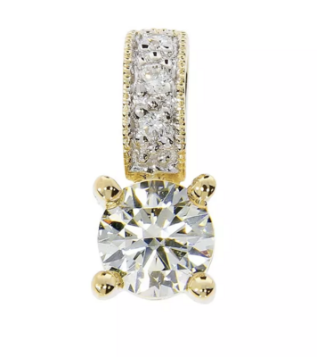 POLAR diamond pendant, made of 14 ct. yellow gold, 0,27 ct. TW/SI diamonds, (center diamond TW/SI 0,25 ct.)