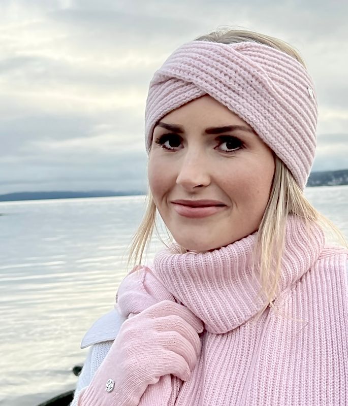 KASHMIR PANNEBÅND - LYS ROSA